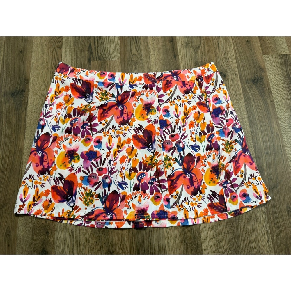 RIP Skirt Women's Size Extra Large Multicolor Floral Rip Skirt Mini Casual